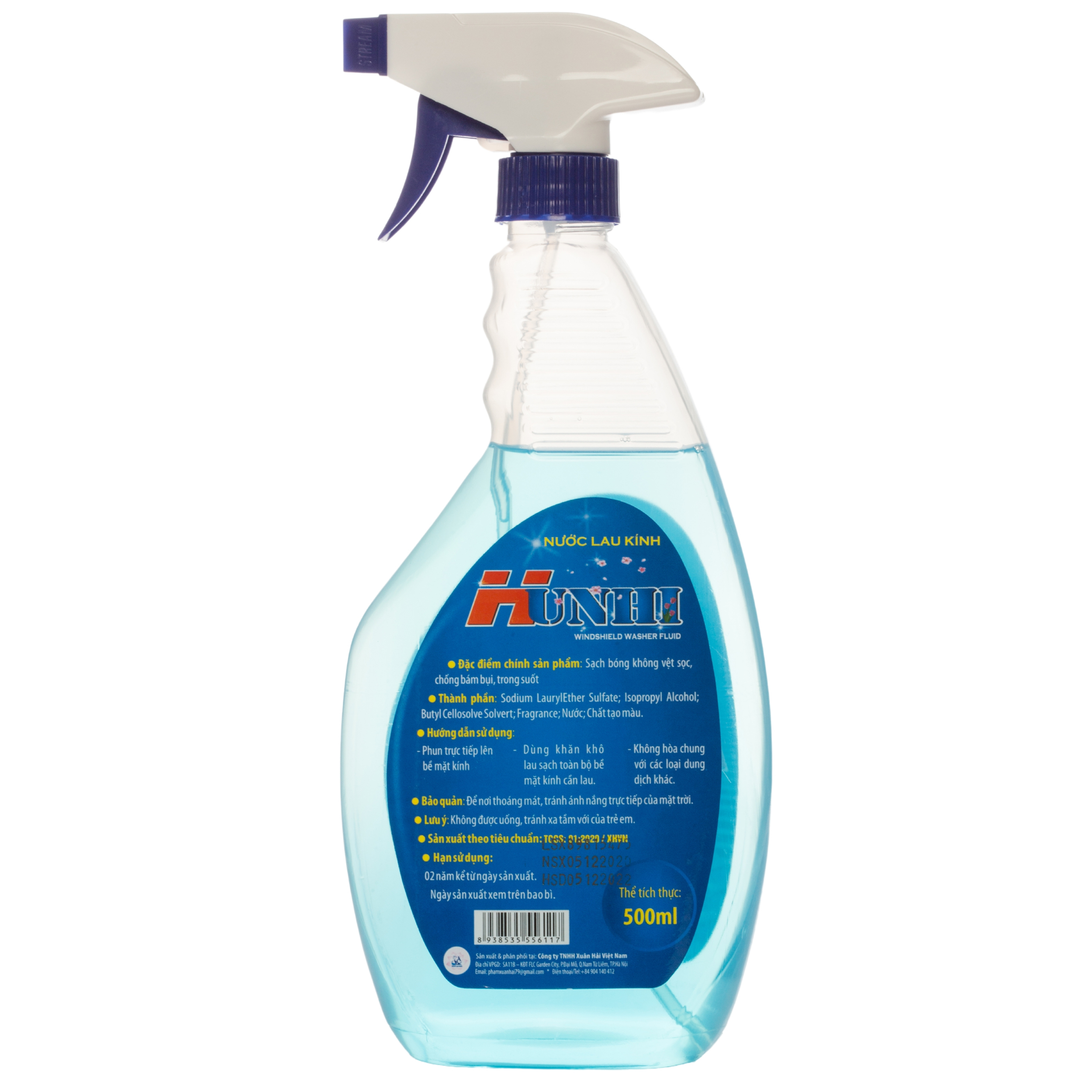 Nước lau kính mặt sau chai 500ml