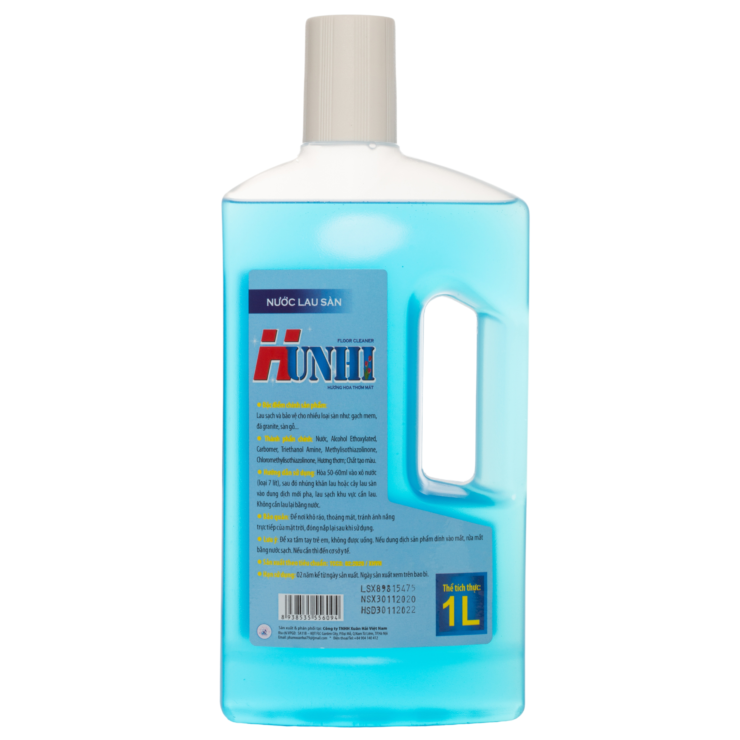 Nước lau sàn can 1 lít mặt sau