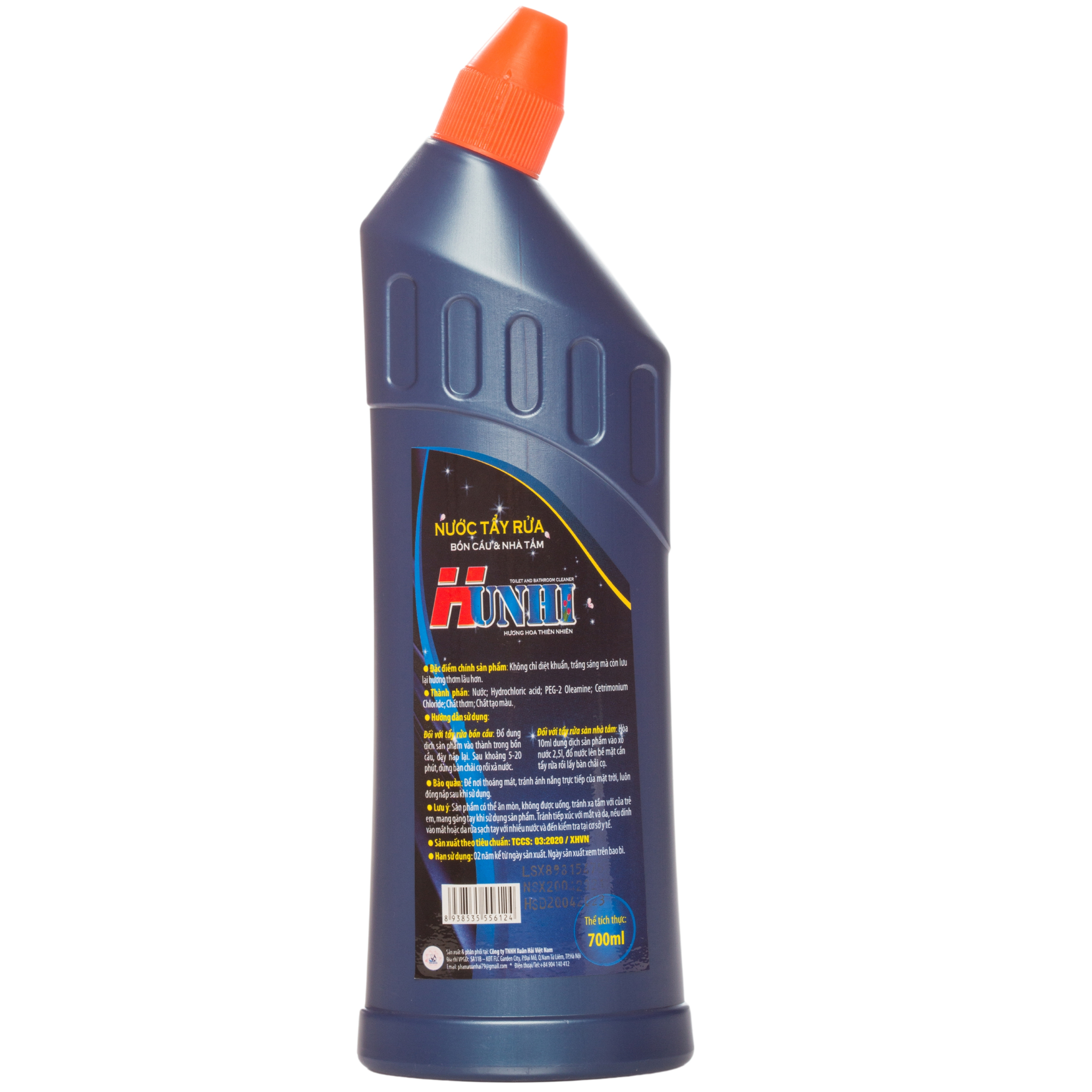 Nước tẩy bồn cầu và nhà tắm mặt sau chai 700ml