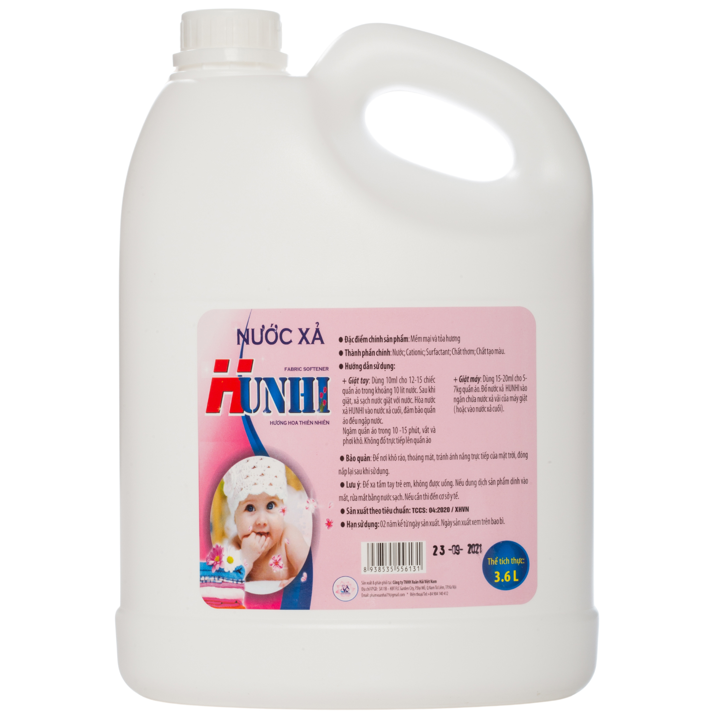 Nước xả vải mặt sau can 3,6 lít